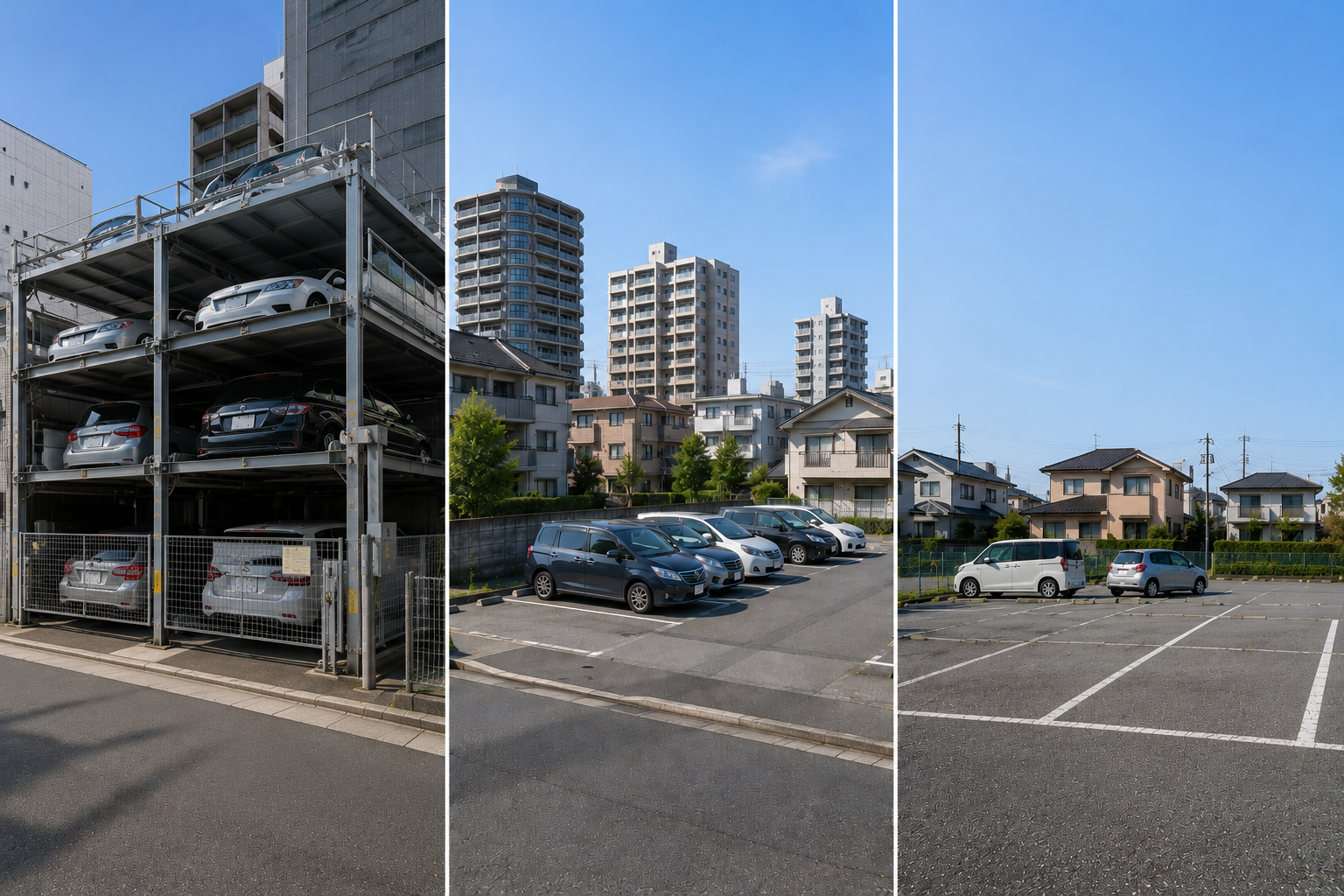 名古屋市のエリア別の月極駐車場イメージ