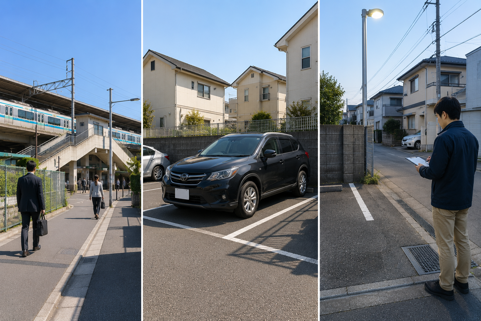 さいたま市で月極駐車場を選ぶときのチェックイメージ